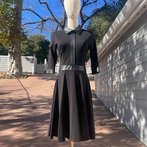 Black Half Sleeve Jersey Dress (Size: M)